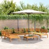 vidaXL 6 Piece Patio Pallet Sofa Set - Outdoor Garden Furniture - Solid Acacia Wood - Modular Design - Brown Dark - 2 of 4