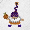 Linum Home Textiles 100% Turkish Cotton Unisex Herringbone Weave Embroidered Bathrobe - Halloween Gnomes - 3 of 3