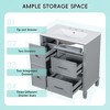 TIRAMISUBEST 30 Inch Bathroom Vanity with Ceramic Sink, Freestanding Bathroom Vanity Cabinet with 1 Flip-Out Drawer and 3 Drawers - 4 of 4