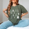 Simply Sage Market Women's Christmas Tree Botanical Short Sleeve Garment Dyed Tee - 2 of 4