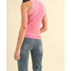 Women's Striped Rib Halter Neck Sweater Tank - AnnieWear - 2 of 3