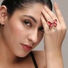 Women's Butterfly Statement Ring - Crimson Red - 3 of 4