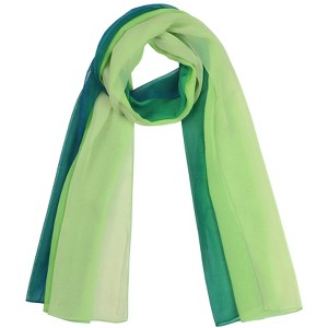 INSPIRE CHIC Women Long Chiffon Light Silky Gradient Color Shawl Wrap Scarf - 1 of 4