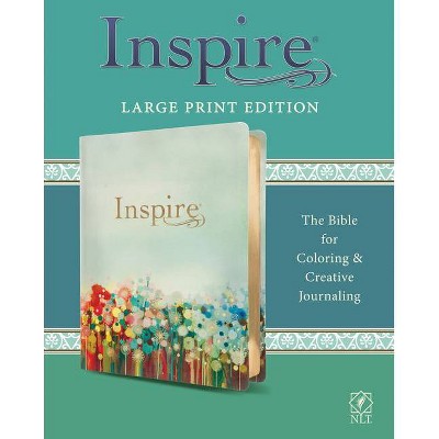 Inspire Bible Large Print NLT (Leatherlike, Multicolor) - (Leather Bound)