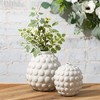 Sullivans 4.5" & 7" Ceramic Bubble Ellipse Vases Set of 2, Cream - 3 of 4