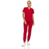 MediChic Scrubs for Women's V-Neck Scrub Set with Six Pocket Cargo Jogger Pants with 4-Way Stretch - 2 of 4
