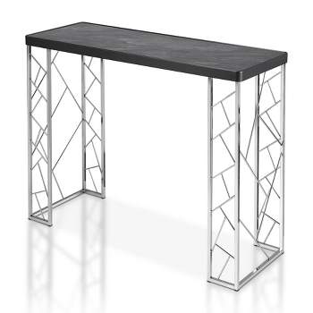 Sbragia Geometric Metal Legs Console Table Faux Marble - HOMES: Inside + Out