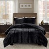 Okak Queen/King 3-Piece Pleated Faux Fur Plushed Bed Comforter Mini Set,Comfortable Quilt Comforter Bedding Sets,Machine Washable - 2 of 4