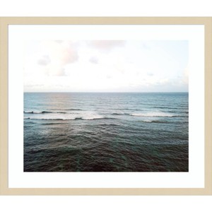 25" x 21" Where Ocean Meets The Sky by Rachel Dowd Wood Framed Wall Art Print - Amanti Art: Modern Landscape, Acrylic Glazing - 1 of 4