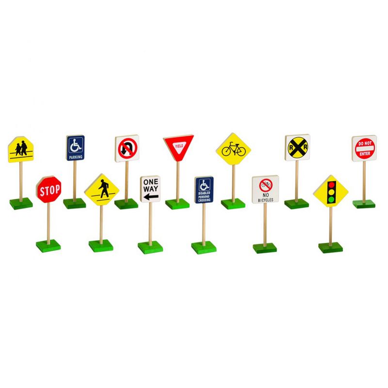 Guidecraft Miniature Traffic 7" Signs - 13 pcs, 2 of 4