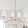 LNC Trend 4-Lights 34.5" Modern Linear Kitchen Island Pendant  Lights, Matte Gold with 4 White Shades - 2 of 4