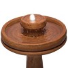 29" Resin Outdoor 2-Tier Traditional Birdbath Water Fountain with LED Lights Brown - Alpine Corporation - 4 of 4