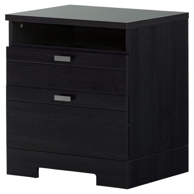 Reevo Nightstand with Drawers and Cord Catcher - South Shore