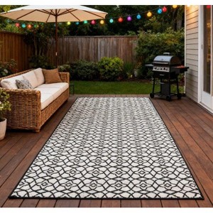 Okak Modern Reversible Large Carpet Area Rug for Outside Camping,Patio,Big Size Outdoor Easy-to-maintain Carpet - 1 of 4