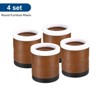 Unique Bargains Adjustable Anti-Slip Chair Table Round Furniture Risers 4 Set - 3 of 4