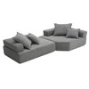 NicBex Couches for Living Room 56" Lounge Frame for Oversized Modular U-Shaped Sectional Sofa Boucle Floor Convertible Compressed Couch - 3 of 4
