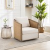 MAYEERTY Beige Boucle Swivel Barrel Chair - 360¡ã Rotating Accent for Living Room & Nursery - 2 of 4