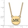 Black Bow Jewelry 14k Yellow Gold Plated Sterling Silver Delta Phi Epsilon Greek Life Necklace 18 Inch - 2 of 4