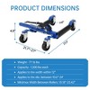 Car Vehicle Dolly - Heavy Duty 1500LBS Set of 2, Mechanical Positioning Skates with Ratcheting Foot Pedal & Steel Rollers - 3 of 4