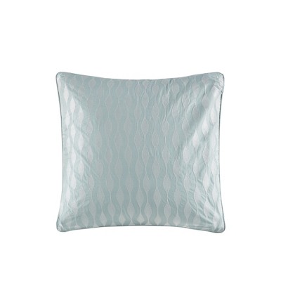 LIVN CO. 200TC Cotton Seafaom Blue Embroidered Euro Sham