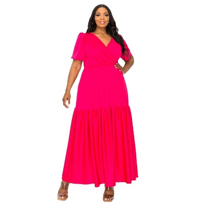 L I V D Women's Joli Surplice Neck Dress