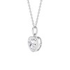 Girls' CZ Birthstone Heart Sterling Silver Necklace - In Season Jewelry - 2 of 4