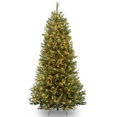 National Tree Company 7.5ft Rocky Ridge Slim Pine Tree with Clear Lights