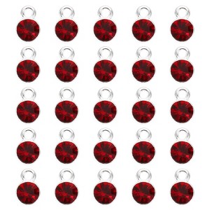 Unique Bargains Metal Bulk Elegant DIY Crafts Jewelry Making Birthstone Pendant 50 Pcs - 1 of 4