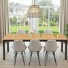 Lirago Brown 78" Rectangular Dining Table E1 Particle Board Metal Frame 27.5x78.7x29.5 6-8 Seater Kitchen Table - 2 of 4