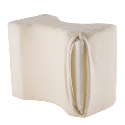 10" x 8" White Memory Foam Contoured Leg Pillow