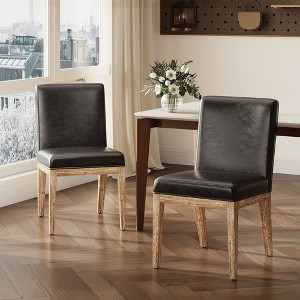 Ora Maison Medieval Style Dining Chairs Set, Upholstered Seat with Padded Cushion, Wooden Frame & Legs, Easy Assembly Accent Chairs for Dining Room - 1 of 1