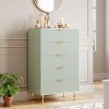 48" Tall 5-Drawer Dresser - Modern Wood Storage Cabinet ,Gold Handles, Vertical Organizer for Bedroom to Entryway - 4 of 4