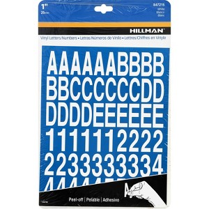 Hillman 1 in. White Vinyl Self-Adhesive Letter and Number Set 0-9, A-Z 228 pc (Case of 6) - 1 of 1