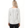 Anna-Kaci Women's Long Sleeve Sequin Top with Crew Neck and Fitted Silhouette - 4 of 4