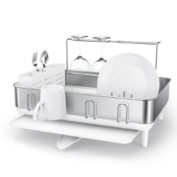 Simplehuman Compact Steel Frame Dish Rack Brushed Stainless Steel Gray ...