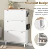 RISOKEYS Free Standing Shoe Rack with 3 Flip Drawers, Hanging Hooks, and Adjustable Panel,Wood Grain Pattern Top Entryway Organizer,for Hallway - 2 of 4