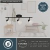 VAXCEL Dalton 23 in. Wide Matte Black Transitional Ceiling Track Lighting Fixture Kit with  3-Adjustable Light Heads, Clear Ribbed Glass Shade - 3 of 4