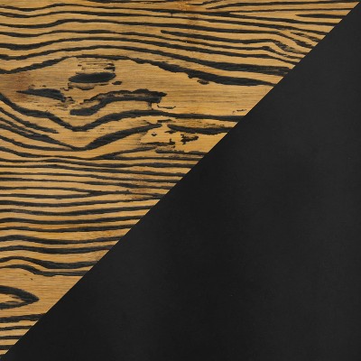 Dakota Industrial Black and Brown 3-Piece Pub Set with Adjustable Stools