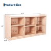 Montessori Wooden Storage Shelf, 5-Compartment Toy & Book Organizer with Adjustable Dividers, Natural Finish Kids' Bookcase for Playrooms - 3 of 4