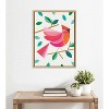 Kate & Laurel All Things Decor 18"x24" Sylvie Cardinal Bird Framed Canvas Wall Art by Carey Copeland: Floating Frame, Sawtooth Back - 4 of 4
