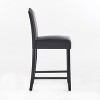 PAGED Bar Stools Set of 2, Modern Wooden Counter Height Bar Chair with Rattan Back and Cushion for Bar, Kitchen, Dining Room - 3 of 4