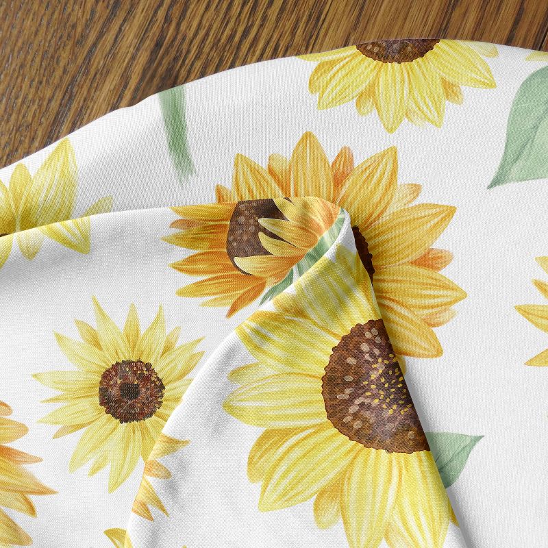 Sweet Jojo Designs Girl Support Nursing Pillow Cover (Pillow Not Included) Sunflower Yellow Green and White, 5 of 6