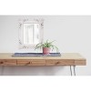 Howard Elliott Edwin White Wood Framed Wall Mirror: Modern Rectangle, No Assembly, Polyurethane, 23x19" - 2 of 4
