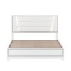 NicBex Queen Upholstered Bed Frame with Sparkling Shiny Headboard,Platform Bed with LED Light,No Box Spring Needed,White/Black - 4 of 4