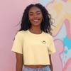 Dalix Smile Face Boxy Short Sleeve Tee Relaxed Summer Cotton Garment Dyed Womens - 3 of 4