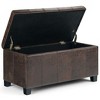 NicBex Faux Leather Storage Ottoman Bench,Storage Ottoman with Stitched Design and Nailhead Trim,Modern Storage Bench for Living Room,Bedroom - 2 of 4