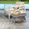Tangkula Folding Rattan Wicker Coffee Side Table Patio Garden Poolside Yard Outdoor Mix Gray - 2 of 4