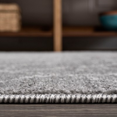 Gray Diamond Reversible Synthetic Runner Rug, 2'x8'