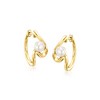 Ross-Simons 5-5.5mm Cultured Pearl Swirl Hoop Earrings in 18kt Gold Over Sterling - 3 of 4