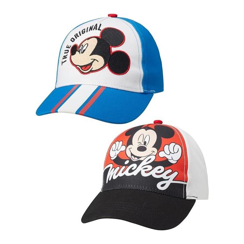 Mickey Mouse Boy's 2 pack Baseball Hat, Kids Cap for Toddlers Ages 2-4, 1 of 2